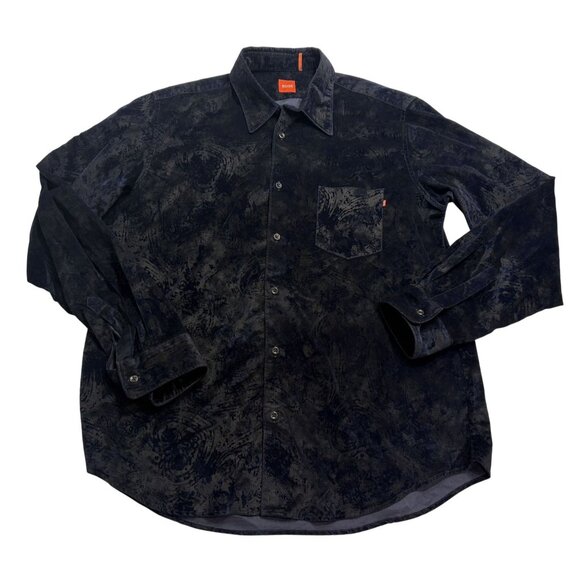 BOSS Hugo Boss Shirt in Black Velvet - Picture 1 of 5